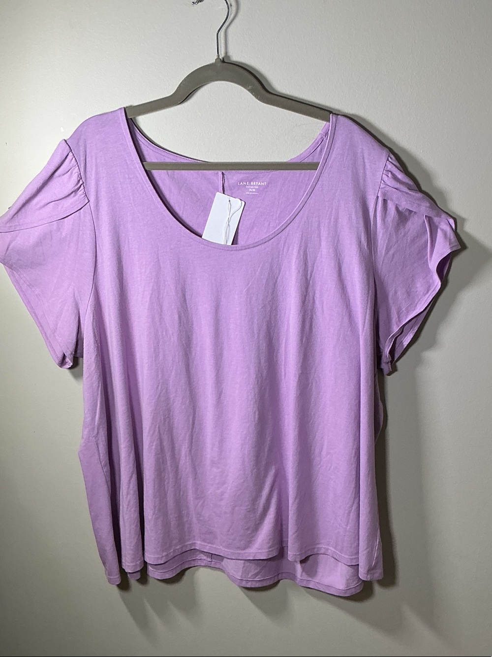 Lane Bryant Lavender Swing Tee Top 26/28 Plus Size Soft Casual
